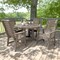 Highwood Usa Weatherly 5pc Round Outdoor Patio Furniture Dining Set AD-DNW48-WBR - alternate 3